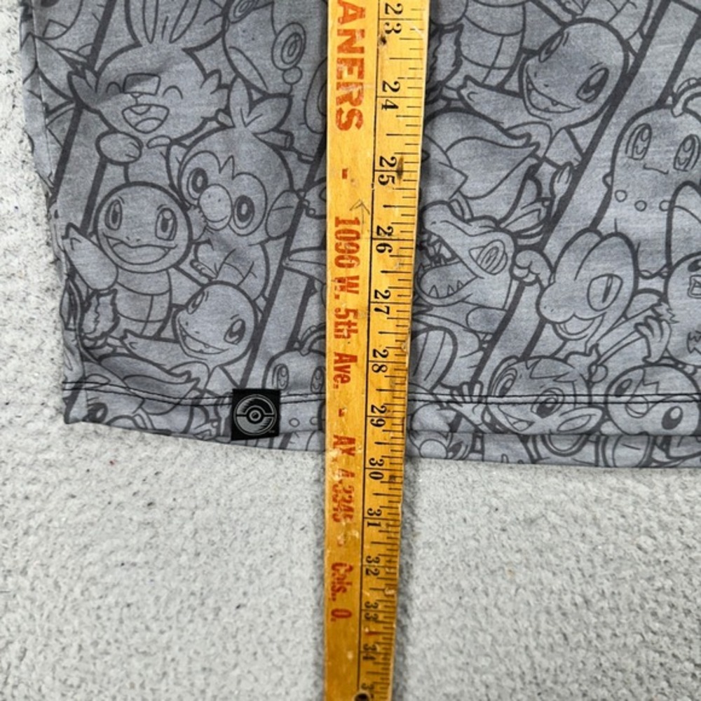 Pokemon Pikachu Adult Mens T-Shirt Large Grey Graphic Ombre Short Sleeve Tee NEW - Picture 7 of 8
